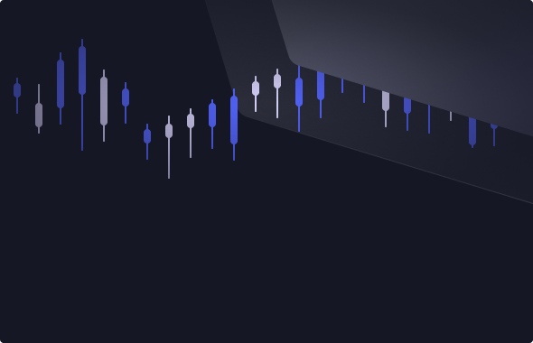 Professional trading chart with candlestick patterns and market analysis data