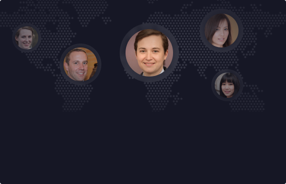 Global network of ProWealth members connected worldwide with profile photos